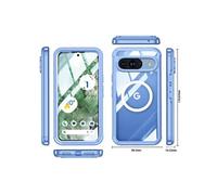 Etui Pour Magnétique Miracase Google Pixel 9 Film Protecteur En PET Preuve De Chute Et De Crash Entièrement Transparent Compatible Avec MagSafe 360