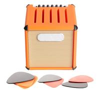 Étui pour médiator de guitare | Boîte portable de grande capacité imprimée 3D pour musiciens, bassistes, anniversaire, papa, mari, petit ami, lui, Orange, Refer to description, Unisexe