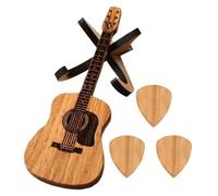 Étui pour médiators de guitare, boîte pour médiators de guitare - 3 médiators 2024 nouvelle boîte à médiators en bois | Boîte de plectres de guitare exquise, boîte de support de plectres de guitare en