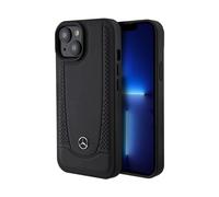Étui pour Mercedes iPhone 15, noir - Leather Urban Line