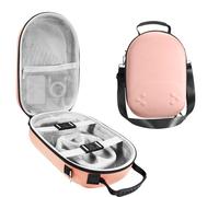 Etui pour Meta Quest 3s, Sac de Rangement pour Lunettes VR, étui de Transport pour Casque de Jeu, Housse de Protection pour Le Stockage VR, Accessoires avec bandoulière (Rose)