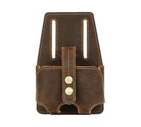 Étui pour mètre ruban en cuir - Pour ceinture pour outils de mesure, sac de poche pour ranger la taille en cuir, marron café, équipement de poche