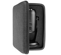 Étui pour micro Geekria avec mousse, compatible avec Blue 1967 Yeti Pro, Blue Yeti, mallette rigide pour micro, sac de voyage de protection avec rangement de câbles (gris foncé)