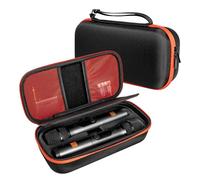 Étui pour Microphone pour JBL Système sans Fil à Deux Microphones Sac de Rangement pour Double Microphone à Main Anti-Chocs et Anti-Rayures Sac à Main Sac de Voyage pour Adaptateur, Piles AA