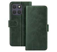 Etui pour Moto G67 / G77 / G87 Effet Cuir avec Porte-cartes et Fonction Stand Vert foncé