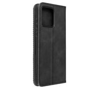 Étui pour Moto G84 Portefeuille Motif Damier Collection Geo Noir