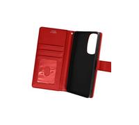 Etui pour Motorola Edge 30 Clapet Portefeuille Support Vidéo Dragonne Rouge
