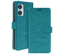 Étui pour Motorola Edge 50 Fusion Portefeuille avec Dragonne Mayaxess Turquoise