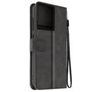 Étui pour Motorola Edge 50 Pro Dragonne Clapet Support Portefeuille Noir