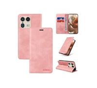 Etui pour Motorola Edge 50 Ultra 5G RFID Blocking Flip Book Pliant Wallet Cuir avec porte-carte et couvercle de la kickstand compatible avec Motorola