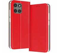 Etui pour Motorola Edge 60 Pro Texturé Strié avec Porte-cartes Rouge