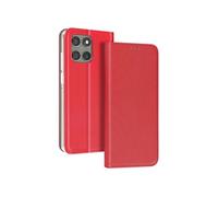 Étui pour Motorola Edge 60 Pro Texturé Strié avec Porte-cartes Rouge