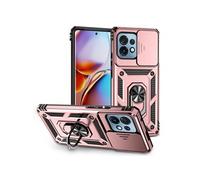 Etui pour Motorola Edge plus 2023 avec support de cycle rotatif, support de voiture magnétique et couvercle de caméra coulissante compatible avec