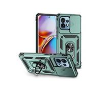 Etui pour Motorola Edge plus 2023 avec support de cycle rotatif, support de voiture magnétique et couvercle de caméra coulissante compatible avec