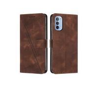 Etui pour Motorola G Stylus 5G 2022 Protection Flip Soft PU Le cuir couvercle en cuir compatible avec Motorola G Stylus 5G 2022-Brun