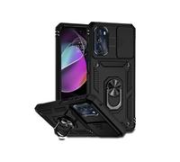 Etui pour Motorola Moto G 5G 2022 avec support de cycle rotatif, support de voiture magnétique et couvercle de caméra coulissante compatible avec