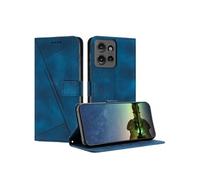 Etui pour Motorola MOTO G PLAY 2025 Protection Flip Soft PU Le cuir couvercle en cuir compatible avec Motorola MOTO G PLAY 2025-Bleu