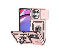 Etui pour Motorola Moto G Play 5G 2025 avec support de cycle rotatif, support de voiture magnétique et couvercle de caméra coulissante compatible