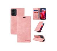 Etui pour Motorola Moto G04S/E14 RFID Blocking Flip Book Pliant Wallet Cuir avec porte-carte et couvercle de la kickstand compatible avec Motorola