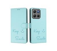 Etui Pour Motorola Moto G15 Puissance Blocage RFID Porte-cartes Portefeuille COUVERTURE FLIP Cuir PU Vert