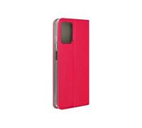 Etui pour Motorola Moto G24, G04 et G04s Effet Granulé Porte carte Rouge