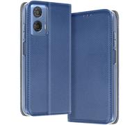 Etui pour Motorola Moto G24 Power Clapet Porte-carte et Support Vidéo Bleu nuit