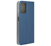 Étui pour Motorola Moto G24 - Smart - Effet Granulé - Bleu - Support Vidéo - Rangement Carte