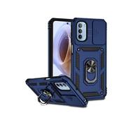 Etui pour Motorola Moto G31 avec support de cycle rotatif, support de voiture magnétique et couvercle de caméra coulissante compatible avec Motorola