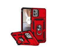 Etui pour Motorola Moto G32 avec support de cycle rotatif, support de voiture magnétique et couvercle de caméra coulissante compatible avec Motorola