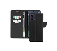 Etui pour Motorola Moto G35 Portefeuille Cuir Saffiano Fancy Noir
