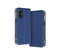 Avizar Étui pour Moto G55 Clapet Porte-carte et Support Vidéo Bleu nuit