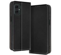 Étui pour Motorola Moto G55 Clapet Porte-carte et Support Vidéo Noir