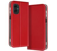 Étui pour Motorola Moto G55 Clapet Porte-carte et Support Vidéo Rouge