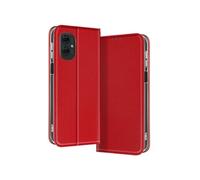 Étui pour Motorola Moto G55 Clapet Porte-carte et Support Vidéo Rouge