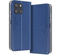 Étui pour Motorola Moto G56 Texturé Strié avec Porte-carte et Fonction Support Bleu