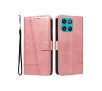 Etui pour Motorola MOTO G57/G57 Power avec fermeture magnétique, emplacements pour cartes et béquille, étui antichoc en cuir PU compatible avec