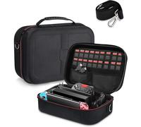 Etui pour Nintendo Switch & Switch OLED,Pochette Housse Switch,Sacoche Switch Rigide de Rangement pour Console Switch,Dock,Joy-Cons,18 Cartouche de Jeux avec Accessoires