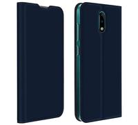 Etui pour Nokia 2.3 Folio Effet Satiné Porte-carte Support Vidéo Bleu nuit