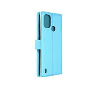 Etui pour Nokia C21 Plus avec Support Vidéo et Portefeuille Bleu