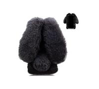 Etui Pour Nokia HMD Pulse Plus 4G PlushCase Rabbit FurProtection Belle PlushRabbit Automne Et Hiver FOXDOCK Noir