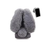 Etui Pour Nokia HMD Pulse Pro 4G PlushCase Rabbit FurProtection Automne Et Hiver Belle PlushRabbit FOXDOCK Gris