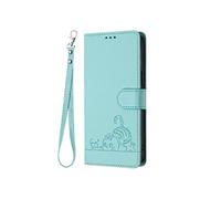 Etui Pour Nokia HMD Skyline Portefeuille A Rabot RFID Chat Porte-fente Pour Carte, FOXDOCK Vert