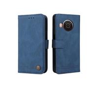 Etui Pour Nokia X10 Cuir Housse De Protection Supports De Fente Pour Carte FOXDOCK Bleu