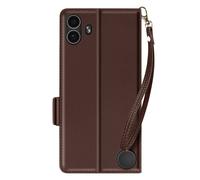 Etui pour Nothing CMF Phone 1 Dragonne Clapet Support Portefeuille Marron