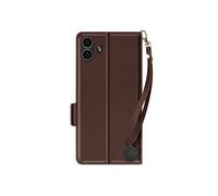 Étui pour Nothing CMF Phone 1 Dragonne Clapet Support Portefeuille Marron
