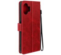 Etui pour Nothing Phone 2 Dragonne Clapet Support Portefeuille Rouge