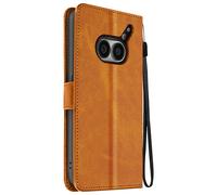 Étui pour Nothing Phone 2a et 2a Plus Dragonne Support Portefeuille Marron clair