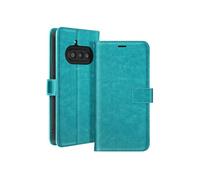 Etui pour Nothing Phone 3a Vintage Clapet Portefeuille Support Bleu