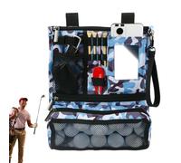 Étui pour objets de valeur de golf, sac de golf - sac organisateur étui de golf - sac à objets de valeur zippée, sac pliant, poche de golf multifonctionnel durable pour segn, Bleu ciel 1, Fare