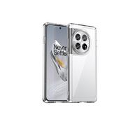 Etui pour OnePlus 12 anti-traces de doigts, robuste, avec bordures souples et surélevées pour une protection optimaleCompatible avec OnePlus 12-Blanc